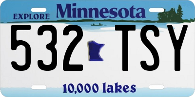 MN license plate 532TSY