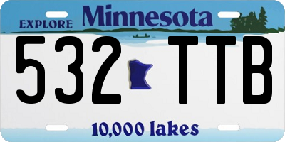 MN license plate 532TTB