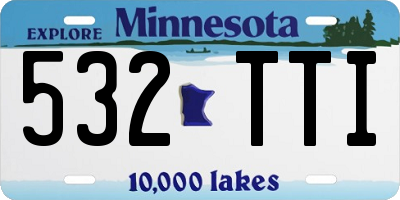 MN license plate 532TTI
