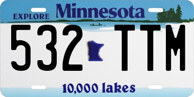MN license plate 532TTM
