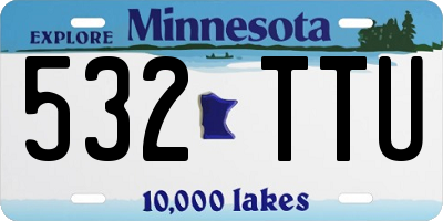 MN license plate 532TTU