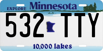 MN license plate 532TTY