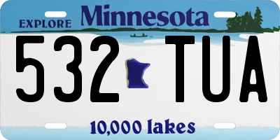 MN license plate 532TUA