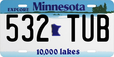 MN license plate 532TUB