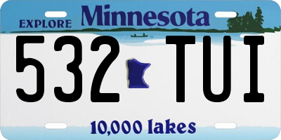 MN license plate 532TUI