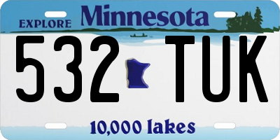 MN license plate 532TUK