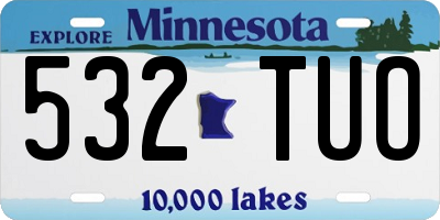 MN license plate 532TUO