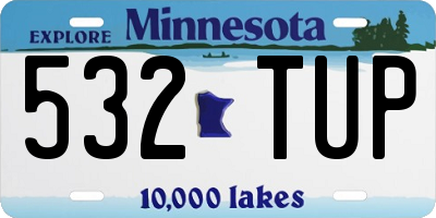 MN license plate 532TUP