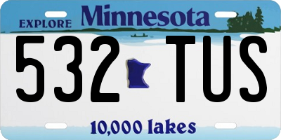 MN license plate 532TUS