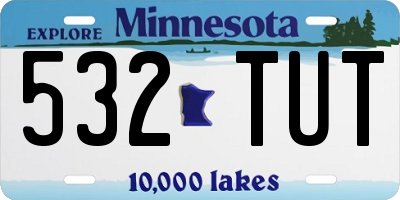 MN license plate 532TUT