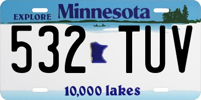 MN license plate 532TUV