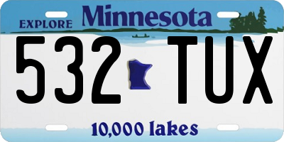 MN license plate 532TUX