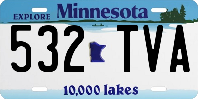 MN license plate 532TVA