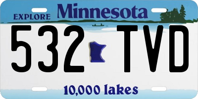 MN license plate 532TVD