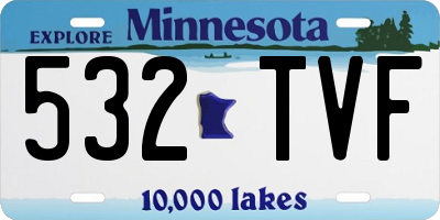 MN license plate 532TVF