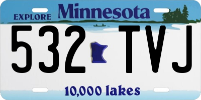 MN license plate 532TVJ