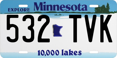 MN license plate 532TVK