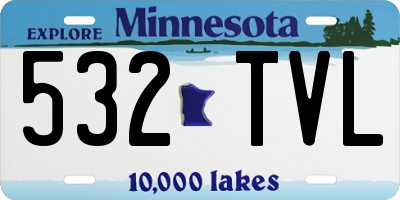 MN license plate 532TVL