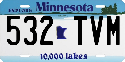 MN license plate 532TVM