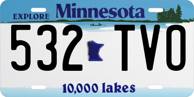 MN license plate 532TVO
