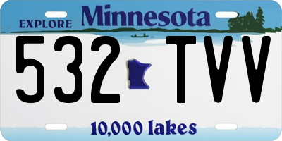MN license plate 532TVV