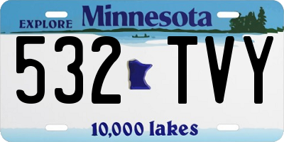 MN license plate 532TVY
