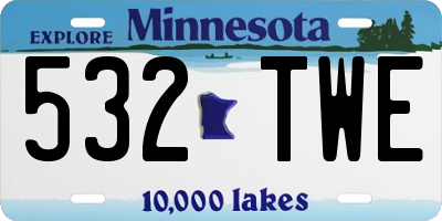 MN license plate 532TWE