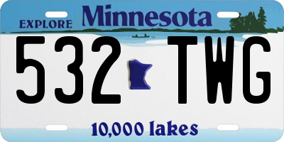 MN license plate 532TWG