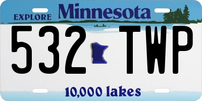 MN license plate 532TWP