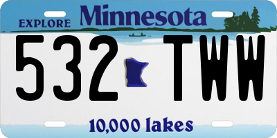 MN license plate 532TWW