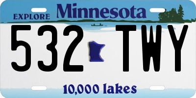 MN license plate 532TWY