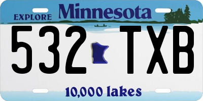 MN license plate 532TXB
