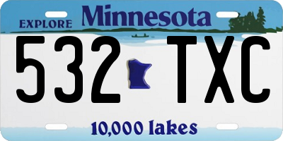 MN license plate 532TXC