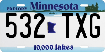 MN license plate 532TXG