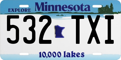 MN license plate 532TXI