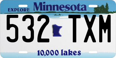 MN license plate 532TXM