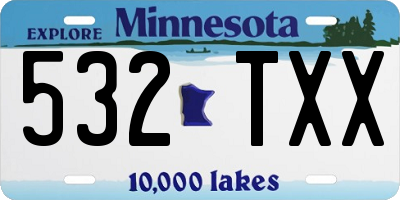 MN license plate 532TXX
