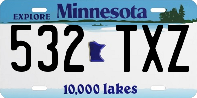 MN license plate 532TXZ