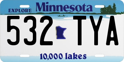 MN license plate 532TYA