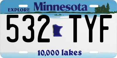 MN license plate 532TYF
