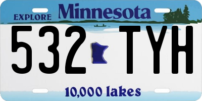 MN license plate 532TYH