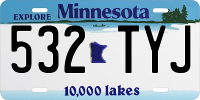 MN license plate 532TYJ