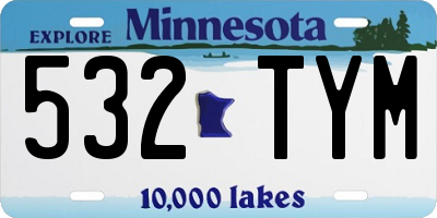 MN license plate 532TYM