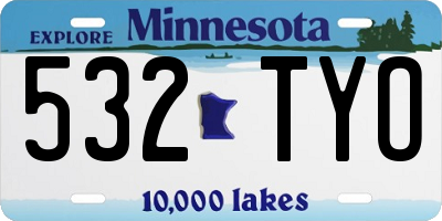 MN license plate 532TYO