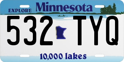 MN license plate 532TYQ