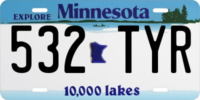 MN license plate 532TYR