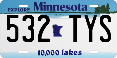 MN license plate 532TYS
