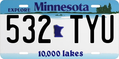 MN license plate 532TYU