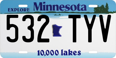MN license plate 532TYV