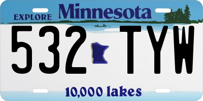 MN license plate 532TYW